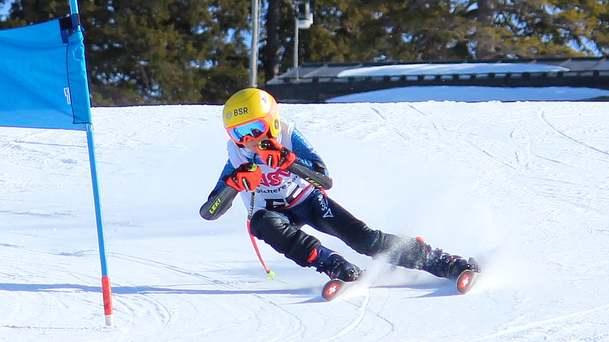 Ben Degelo im Riesenslalom-Rennen